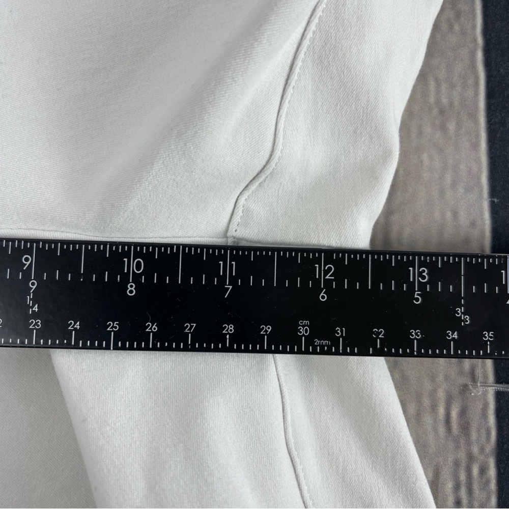 SPANX Flared‎ Pull-On Cropped Jeans Tummy Control Stretch Women’s Large White - Picture 12 of 12